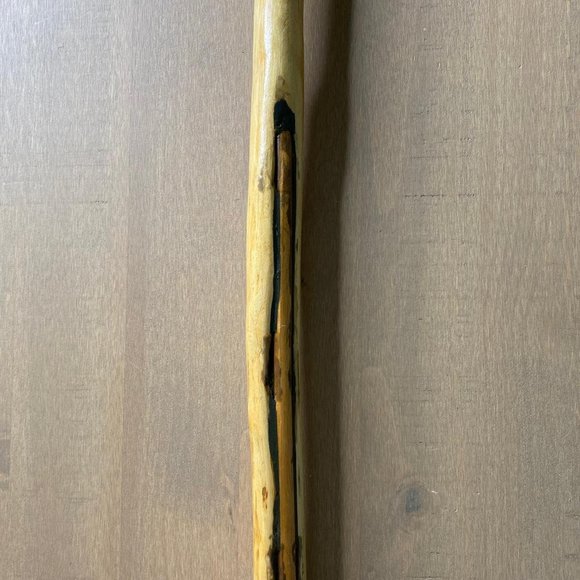 Two Tone Color T-Handle Wood Walking Cane - Rubber Tip - Length 36" - Picture 3 of 9